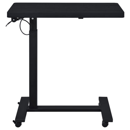 Westpark Pneumatic Adjustable C-Shape Side Table with Casters Black