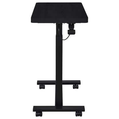 Westpark Pneumatic Adjustable C-Shape Side Table with Casters Black