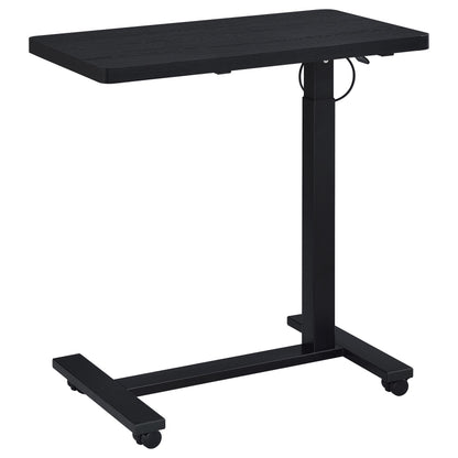 Westpark Pneumatic Adjustable C-Shape Side Table with Casters Black