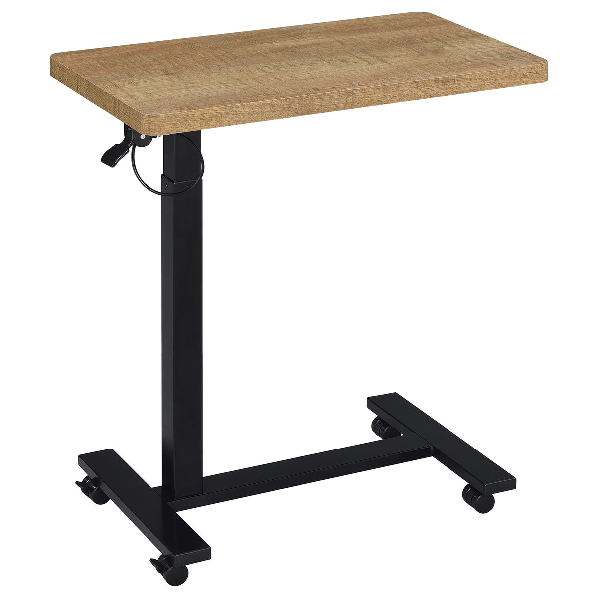 Westpark Pneumatic Adjustable C-Shape Side Table with Casters Mango