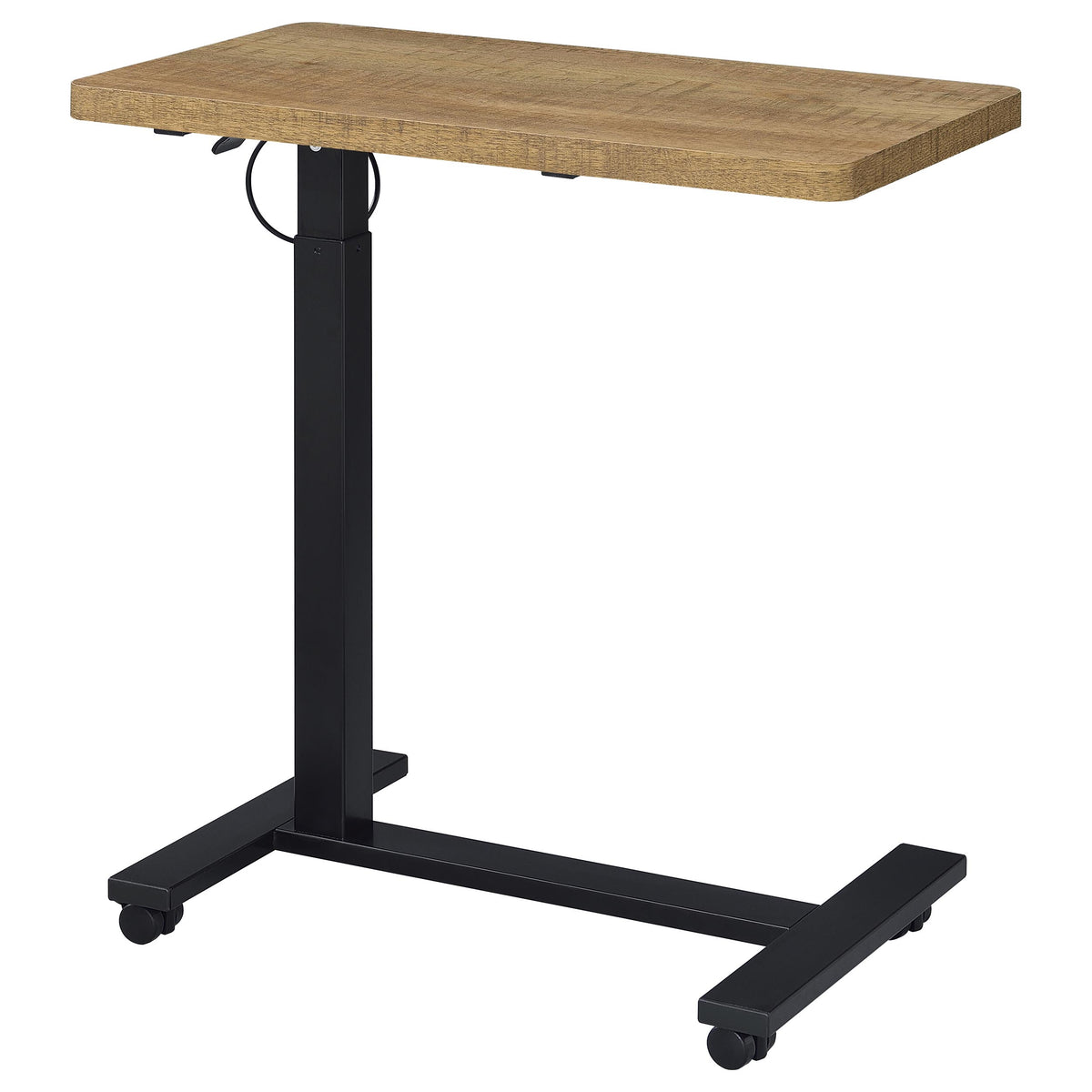 Westpark Pneumatic Adjustable C-Shape Side Table with Casters Mango