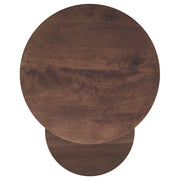 Mesa nido redonda de madera de mango Yency, color marrón oscuro