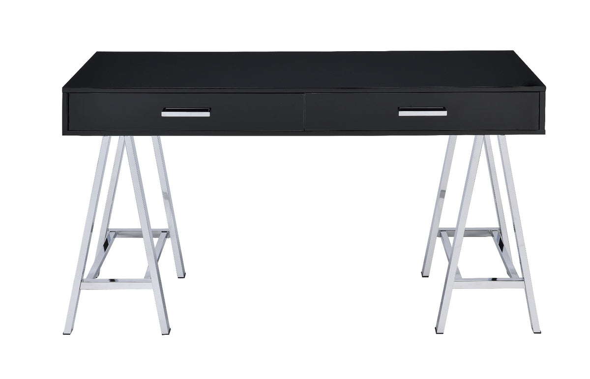 Escritorio Coleen de 137 cm de largo con dos cajones y USB