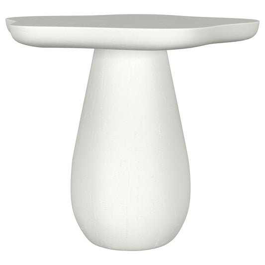 Mesa auxiliar Perth de 17 pulgadas con tablero en forma de nube, color blanco roto