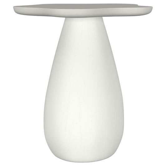 Mesa auxiliar Perth de 17 pulgadas con tablero en forma de nube, color blanco roto