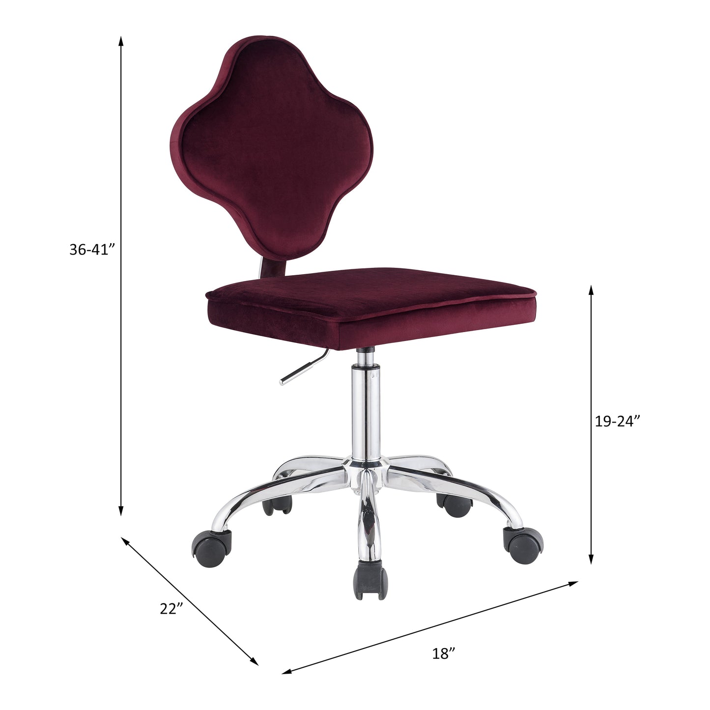 Clover 18"W Swivel & Adjustable Height Office Chair