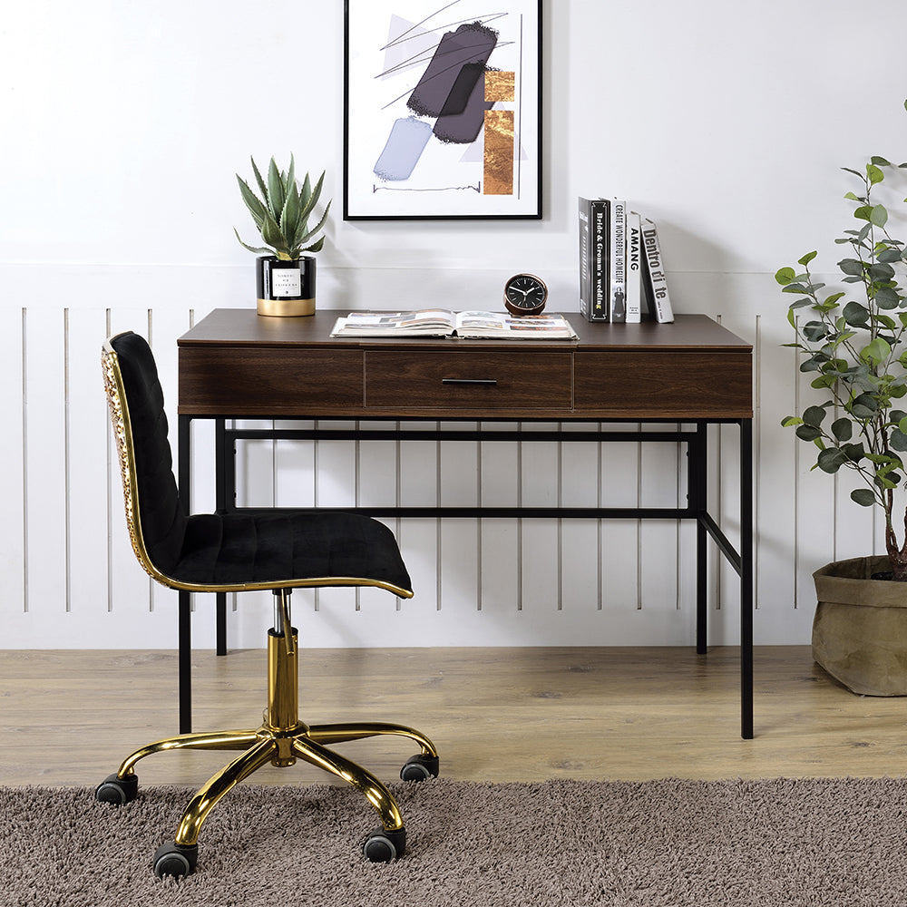 Verster Writing Desk W/USB - Oak & Black