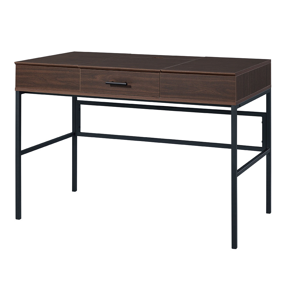 Verster Writing Desk W/USB - Oak & Black