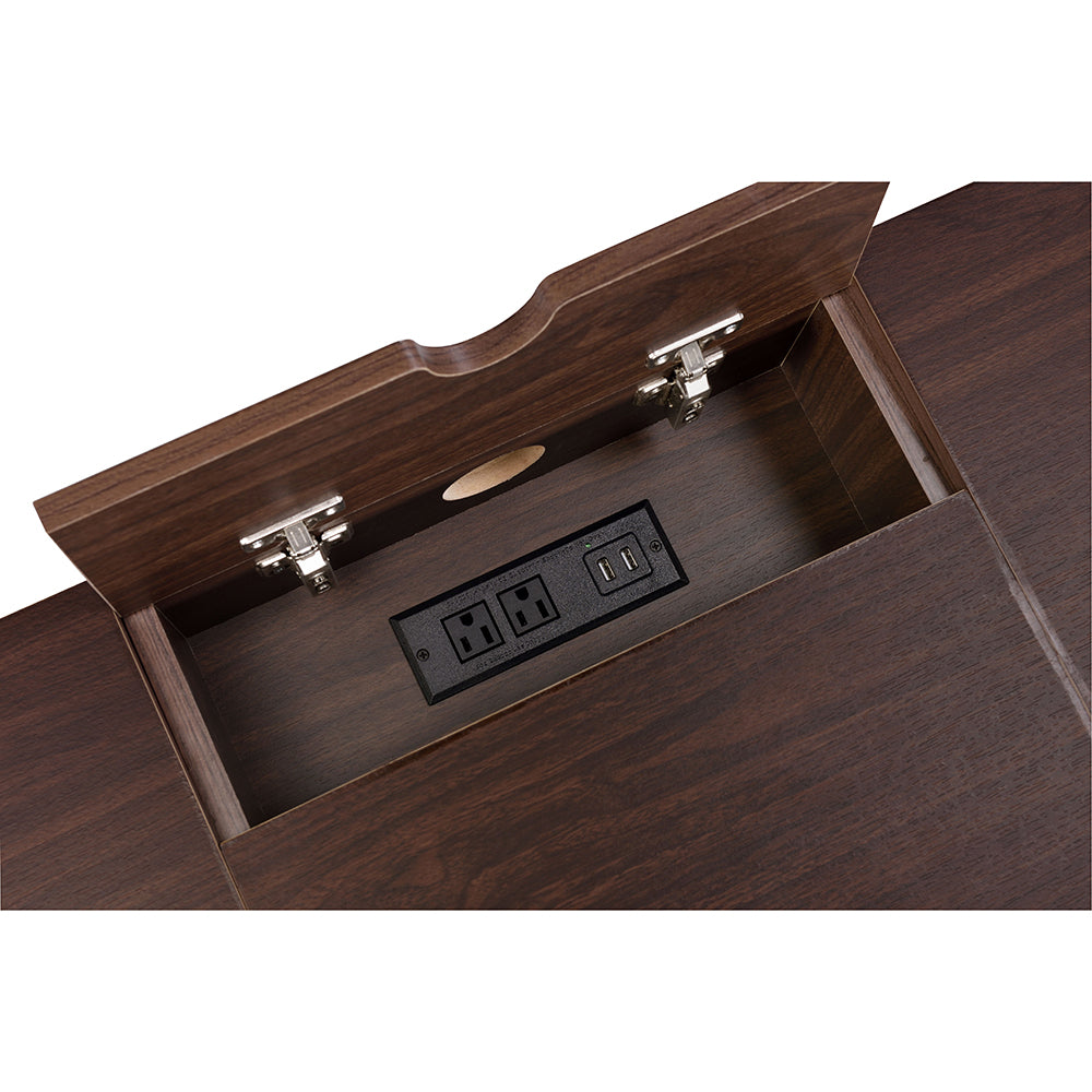 Verster Writing Desk W/USB - Oak & Black