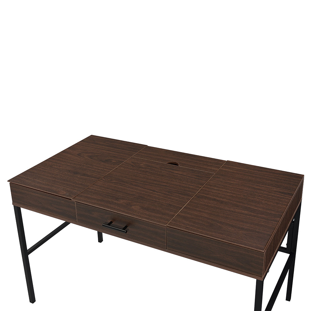 Verster Writing Desk W/USB - Oak & Black