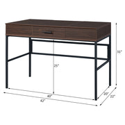 Verster Writing Desk W/USB - Oak & Black