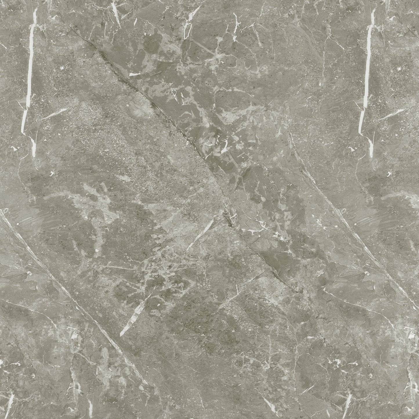 Mesa auxiliar Maxwell en forma de C con carga USB y acabado en imitación mármol gris