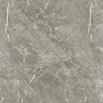 Mesa auxiliar Maxwell en forma de C con carga USB y acabado en imitación mármol gris