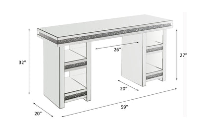Noralie Glam Writing Desk with Side Storage