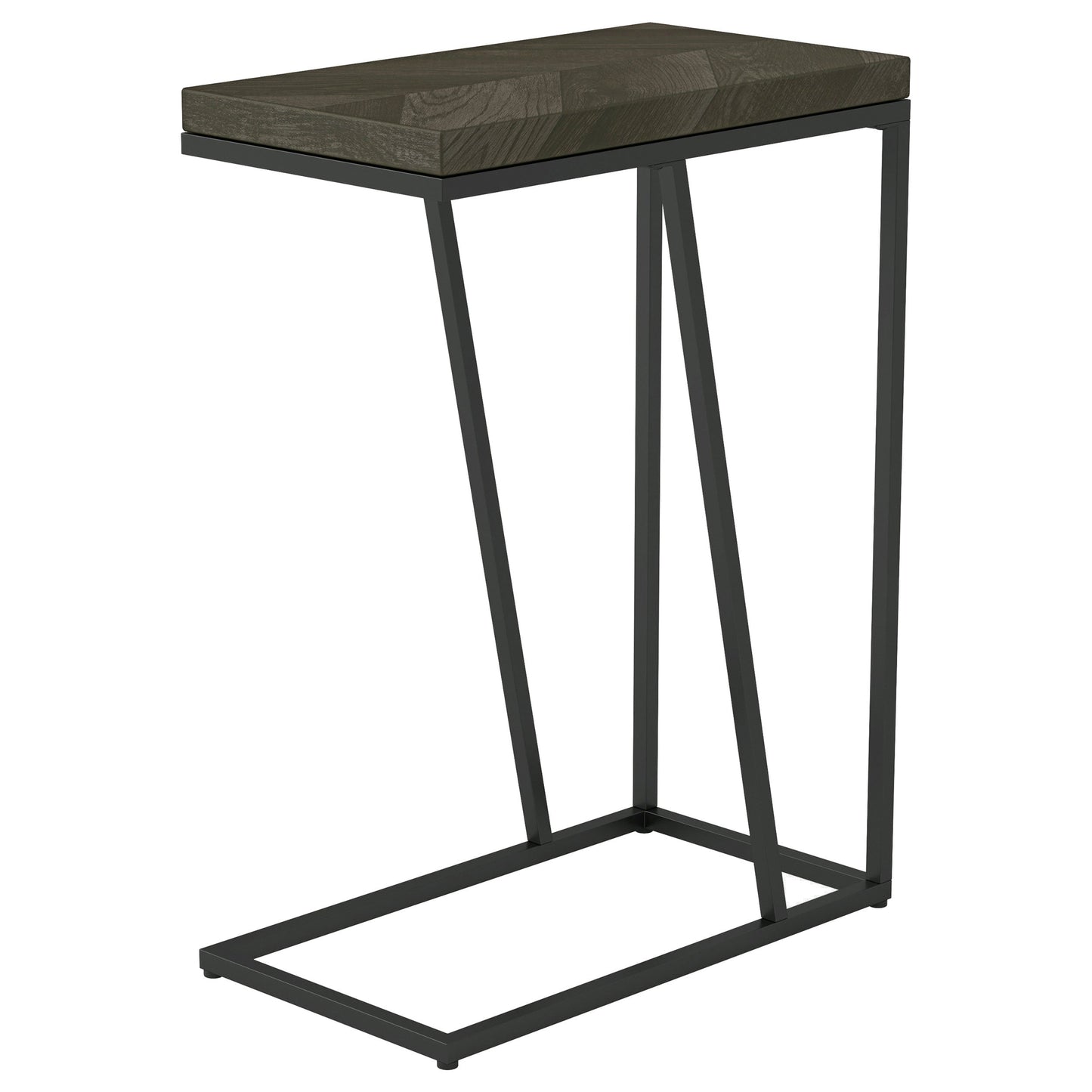 Sergio Engineered Wood C-Shaped Side Table Rustic Tobacco