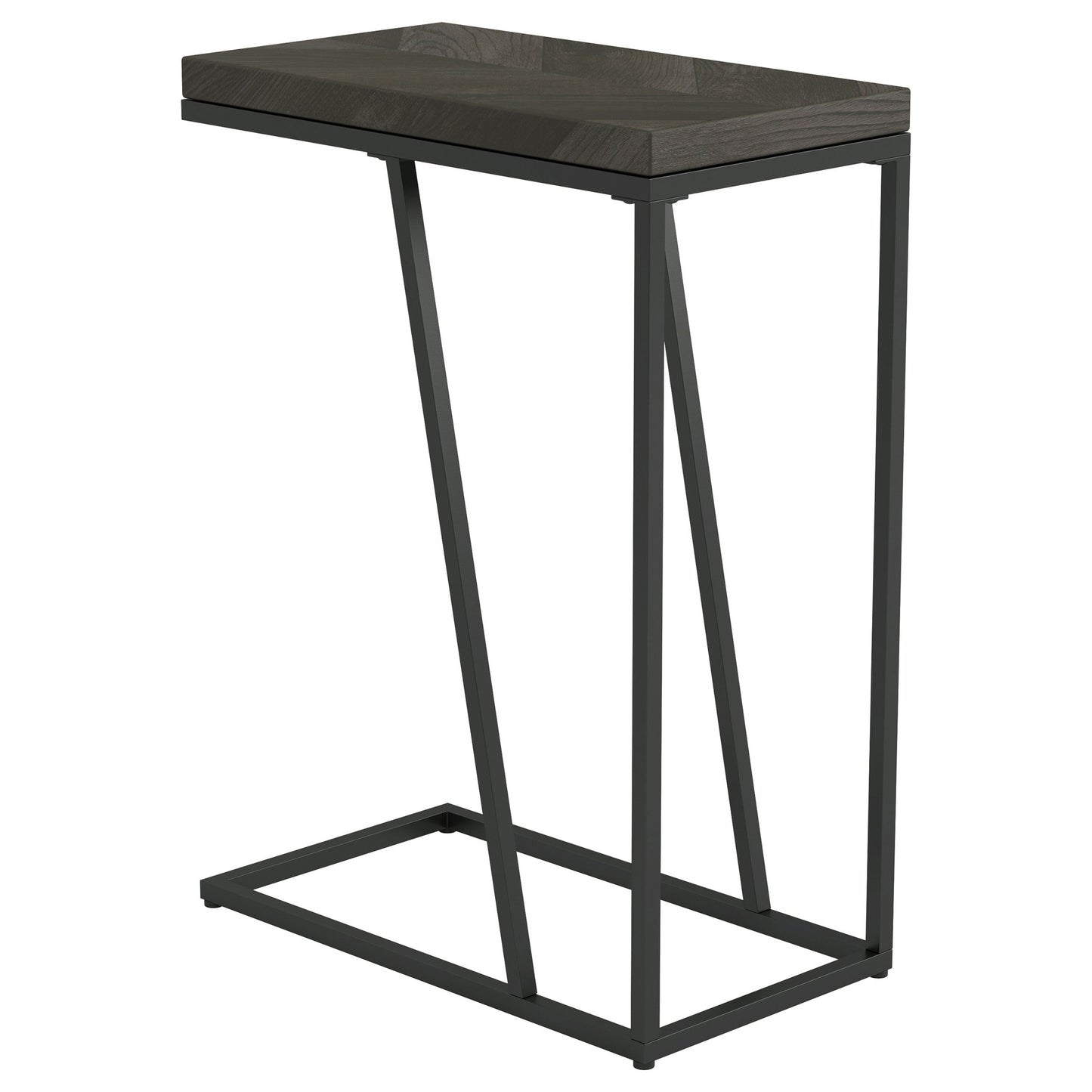 Sergio Engineered Wood C-Shaped Side Table Rustic Tobacco