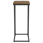 Sergio Engineered Wood C-Shaped Side Table Rustic Tobacco