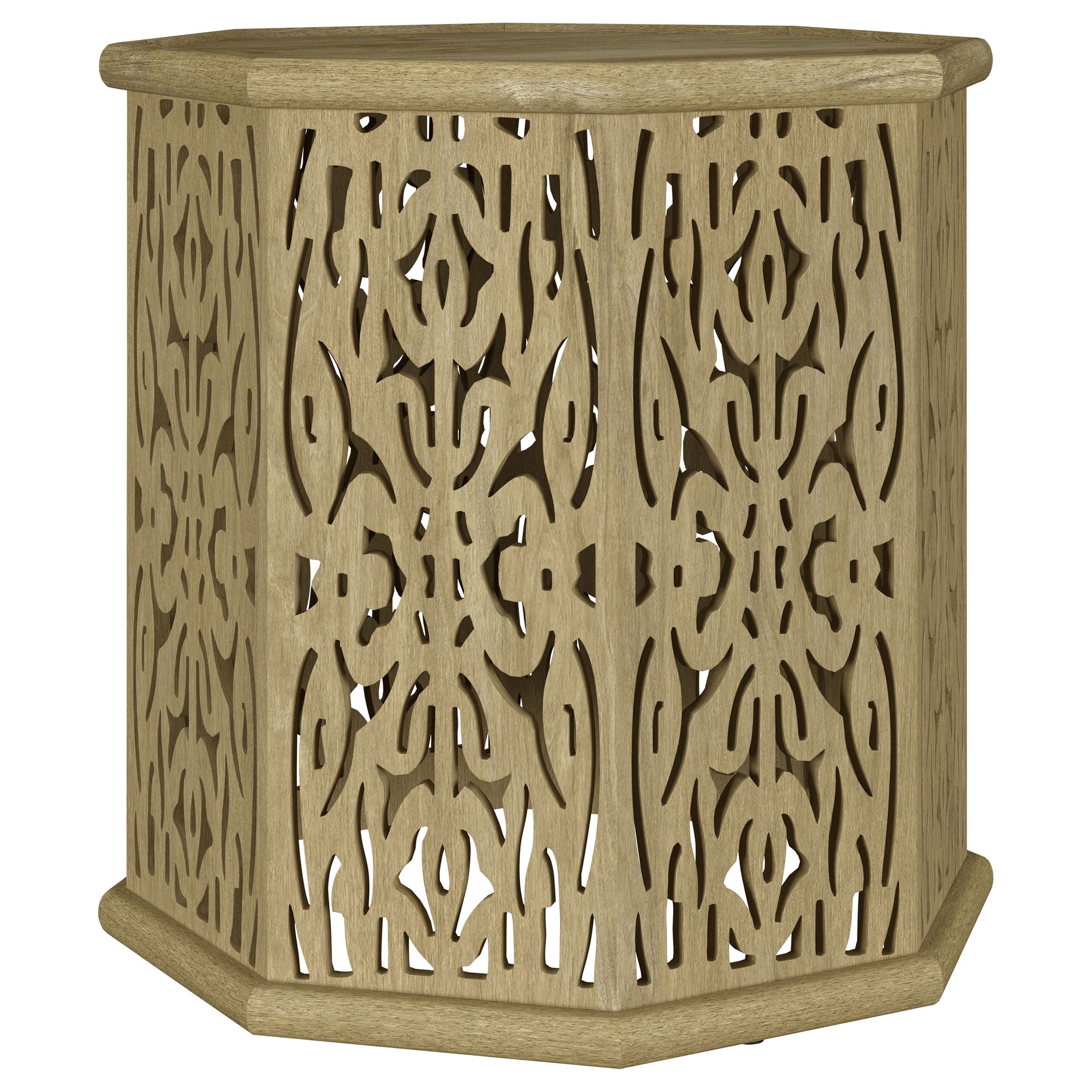 Torres Octagonal Mango Wood Accent Table