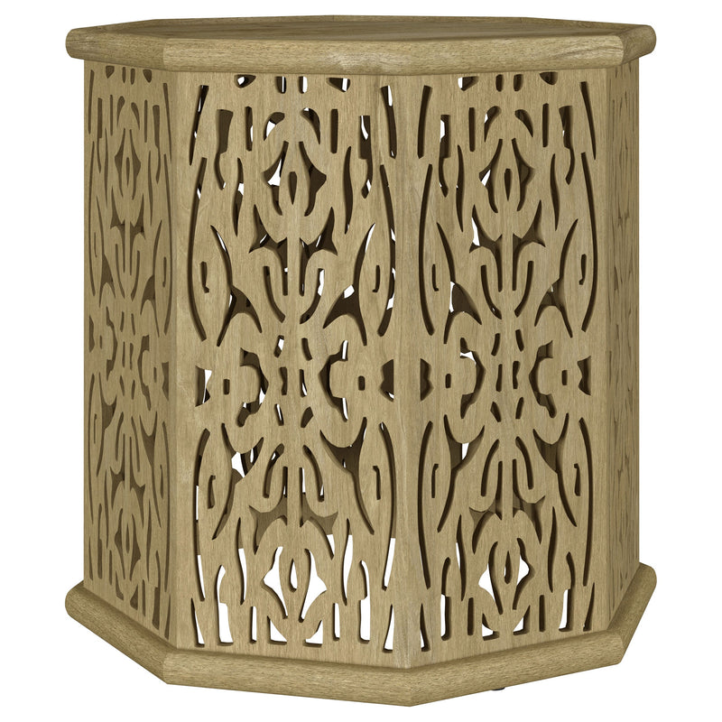 Torres Octagonal Mango Wood Accent Table