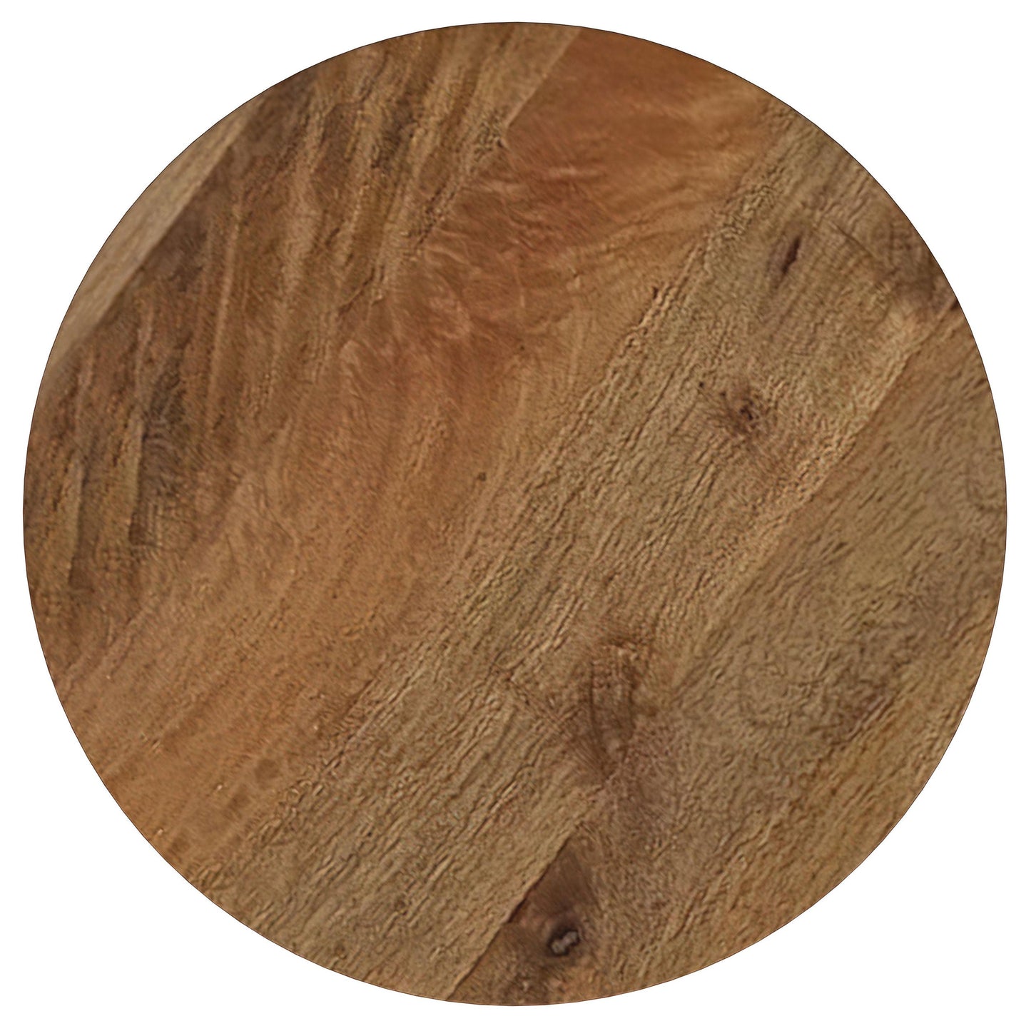 Mesa auxiliar redonda de madera maciza Aureo color miel silvestre