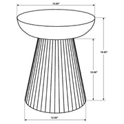 Mesa auxiliar redonda de madera maciza Aureo color miel silvestre