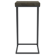 Carly Expandable Engineered Wood C-Shaped Side Table Grey