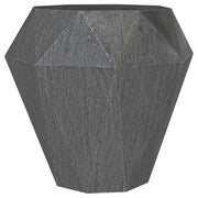 Mesa auxiliar octogonal Jacinto de madera maciza de mango gris