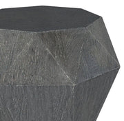 Mesa auxiliar octogonal Jacinto de madera maciza de mango gris