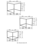 Belcourt Square Nesting Tables Natural and Black