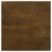 Mesa auxiliar decorativa con tapa de madera cuadrada Heitor, color marrón oscuro