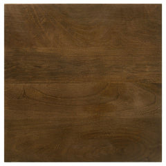 Mesa auxiliar decorativa con tapa de madera cuadrada Heitor, color marrón oscuro
