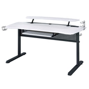 Vildre Gaming Desk W/USB - Black & White