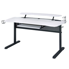 Vildre Gaming Desk W/USB - Black & White