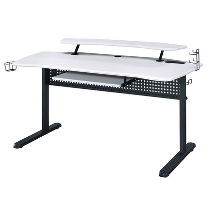 Vildre Gaming Desk W/USB - Black & White