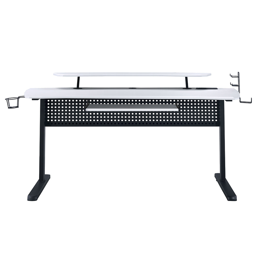 Vildre Gaming Desk W/USB - Black & White