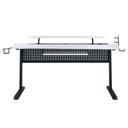 Vildre Gaming Desk W/USB - Black & White