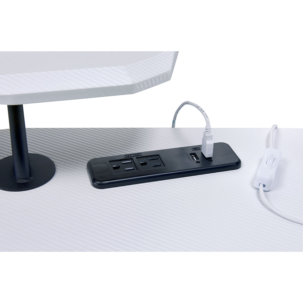 Vildre Gaming Desk W/USB - Black & White