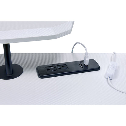 Vildre Gaming Desk W/USB - Black & White