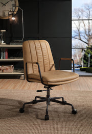 Silla de oficina Eclarn de cuero de grano superior