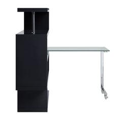 Buck II 55"L Writing Desk with Bookshelf