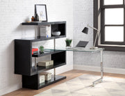 Buck II 55"L Writing Desk with Bookshelf