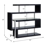 Buck II 55"L Writing Desk with Bookshelf