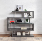 Buck II 55"L Writing Desk with Bookshelf