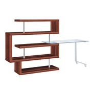 Buck II 55"L Writing Desk with Bookshelf