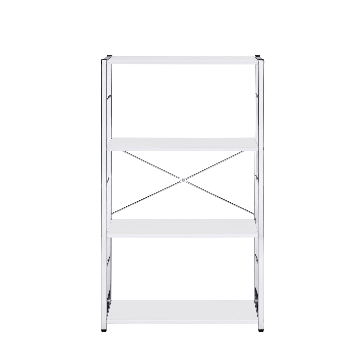 Tennos Bookshelf - White & Chrome