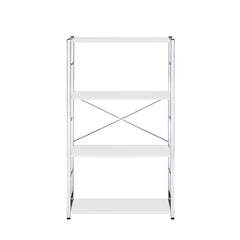Tennos Bookshelf - White & Chrome