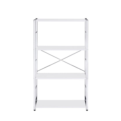 Tennos Bookshelf - White & Chrome