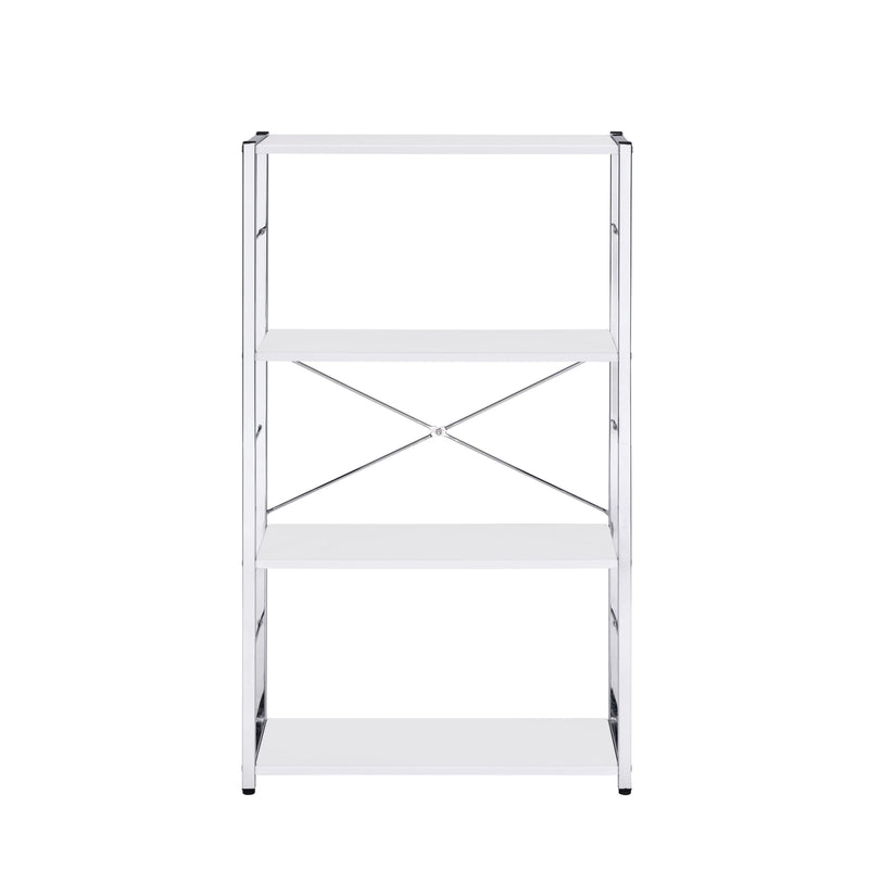 Tennos Bookshelf - White & Chrome