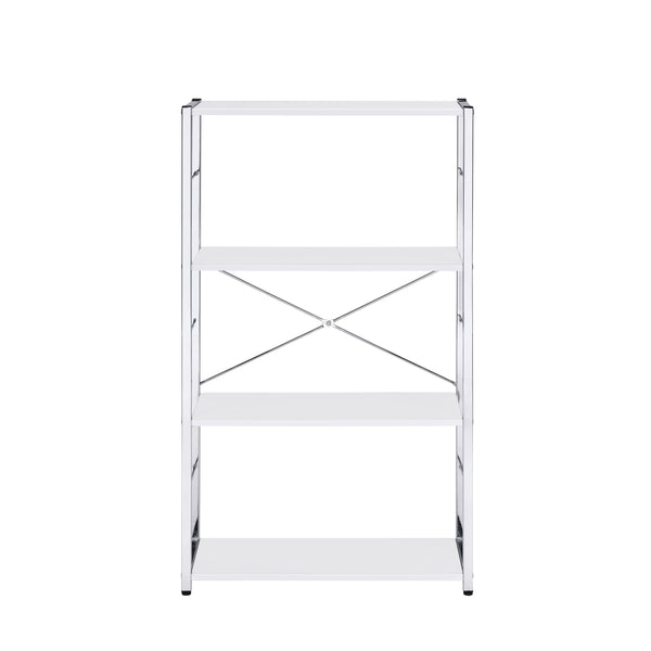 Tennos Bookshelf - White & Chrome
