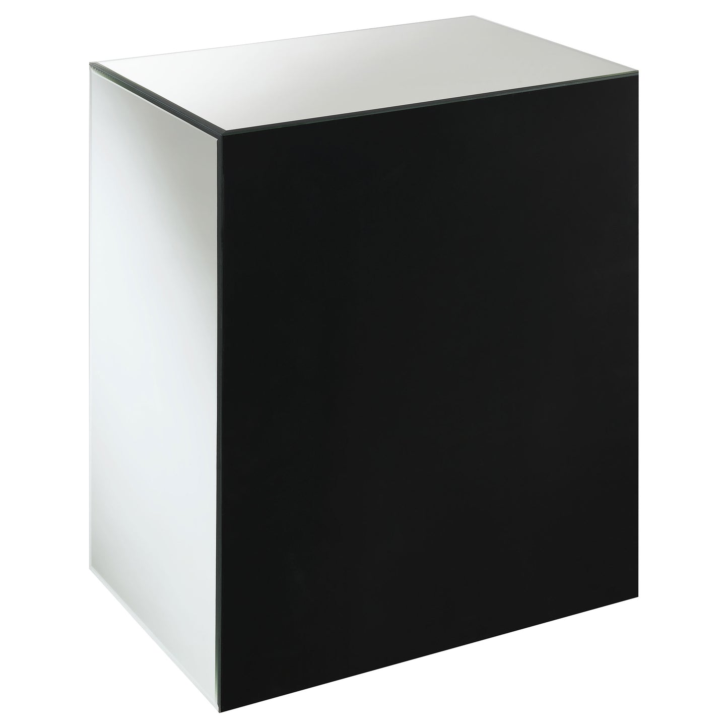 Coquette 1-drawer Mirrored Accent Side Table Silver